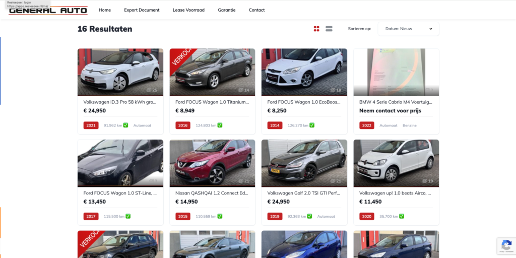 General Auto website project