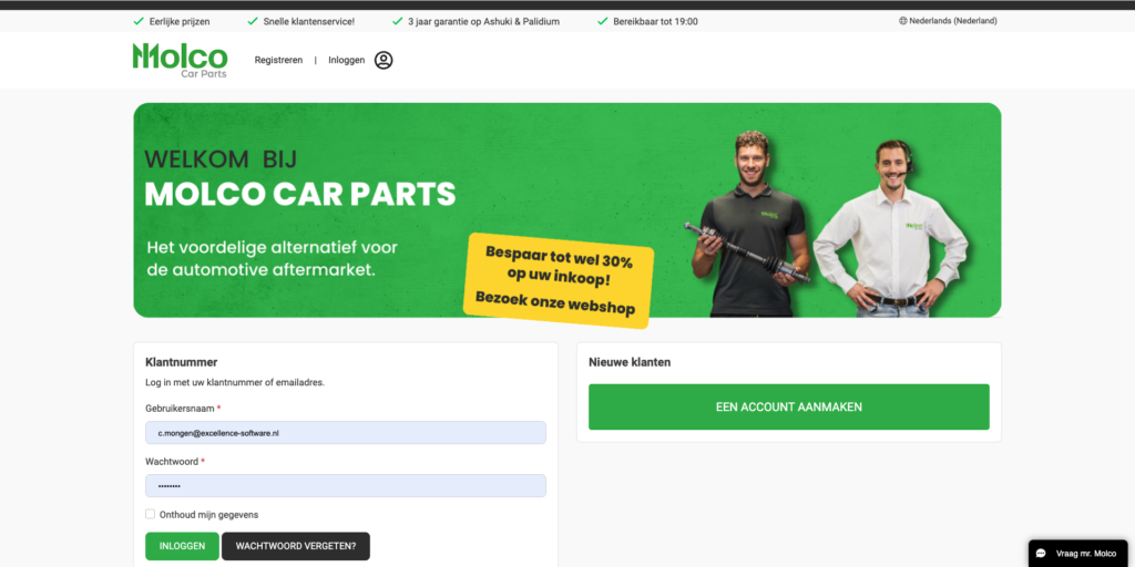 Molco Carparts digital project